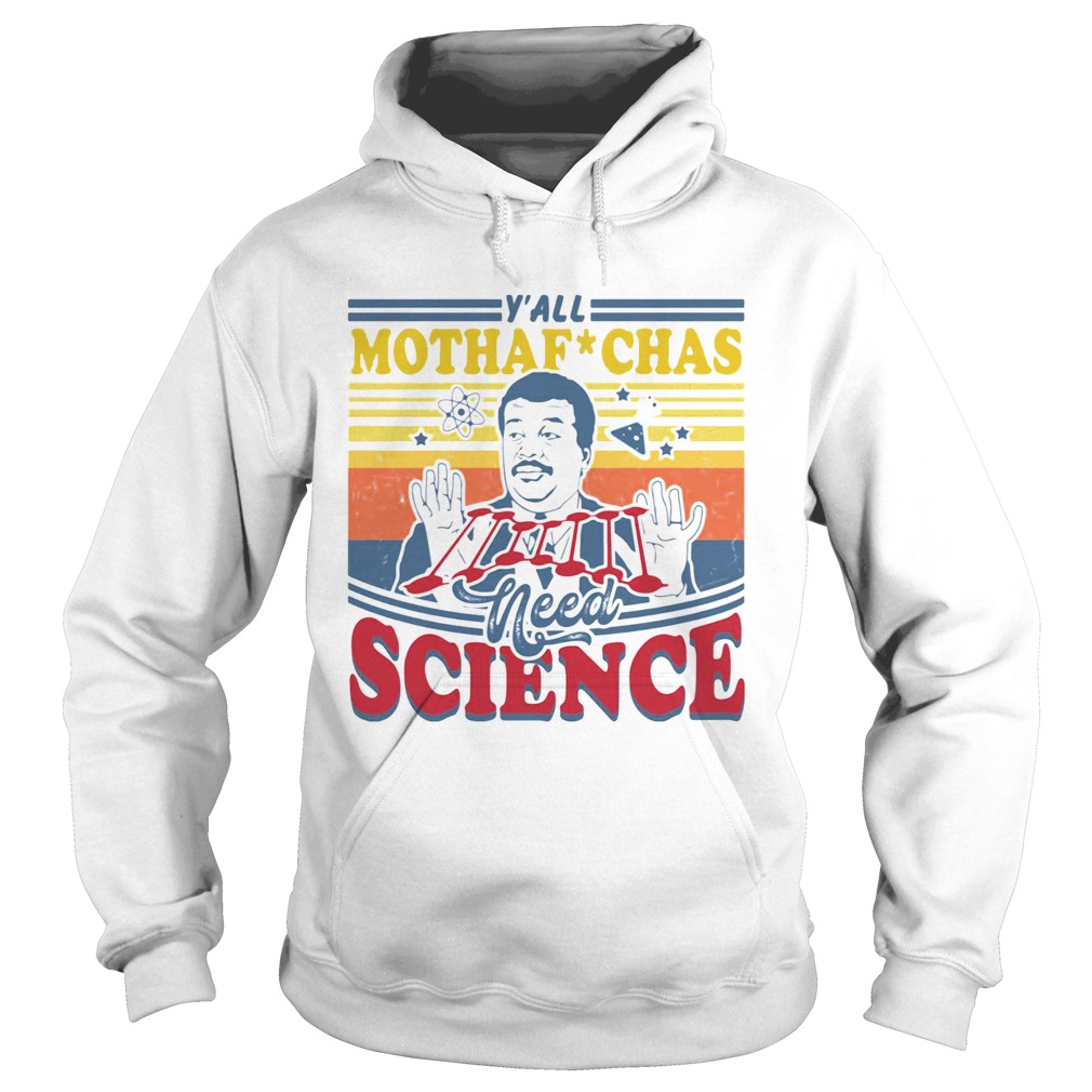 Mothaf Chas Nedd Science Vintage Retro Hoodie