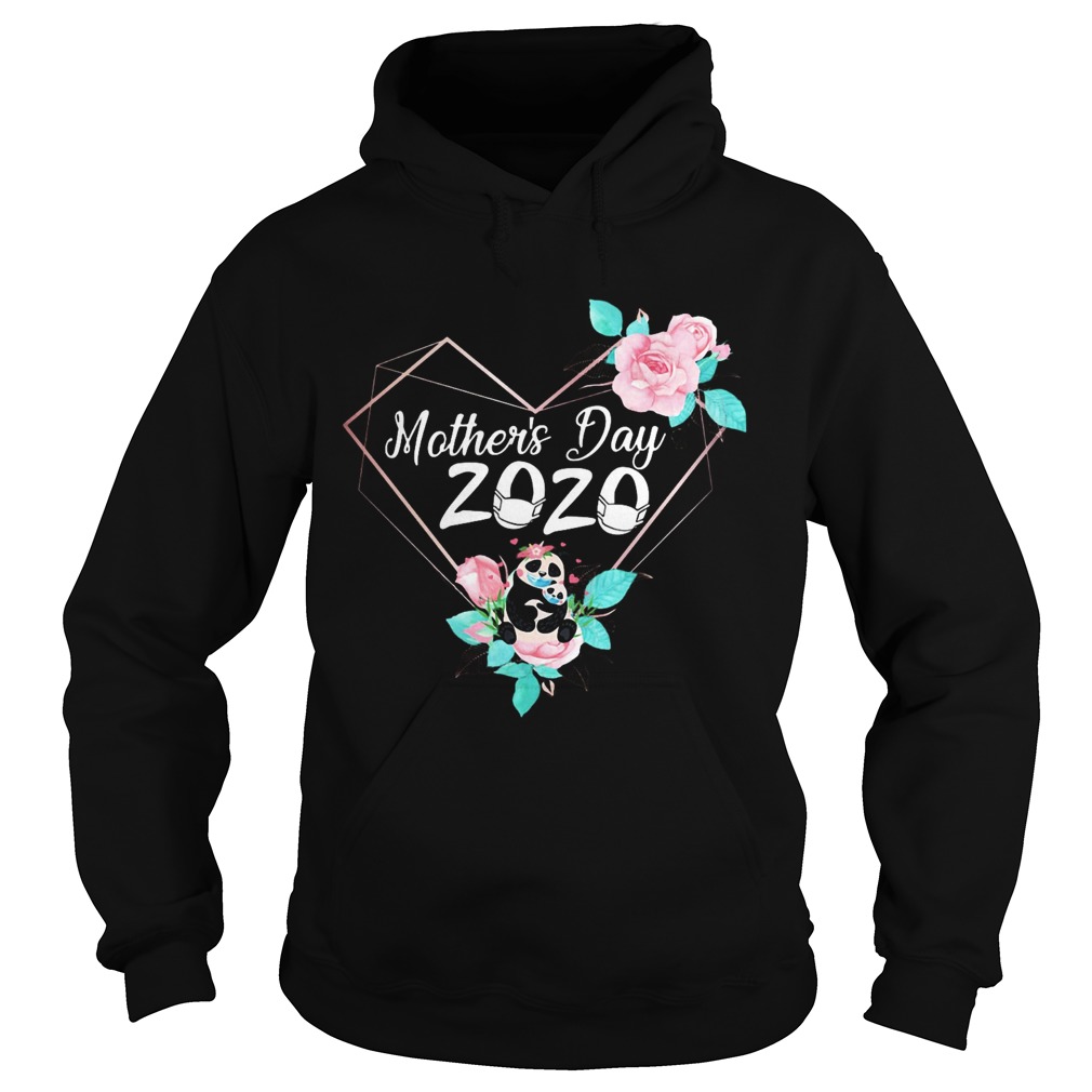 Mothers day 2020 mask heart panda flower  Hoodie