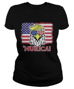 Murican wear glasses American flag  Classic Ladies