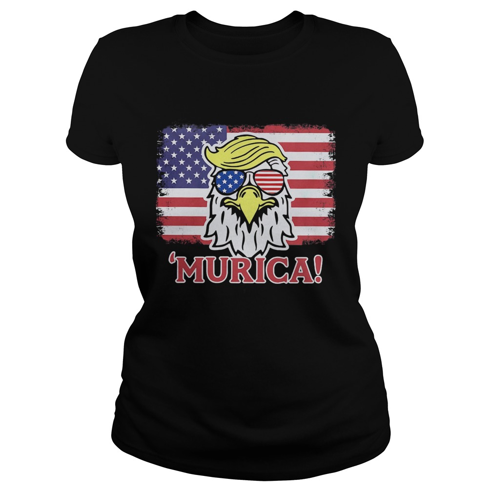 Murican wear glasses American flag  Classic Ladies