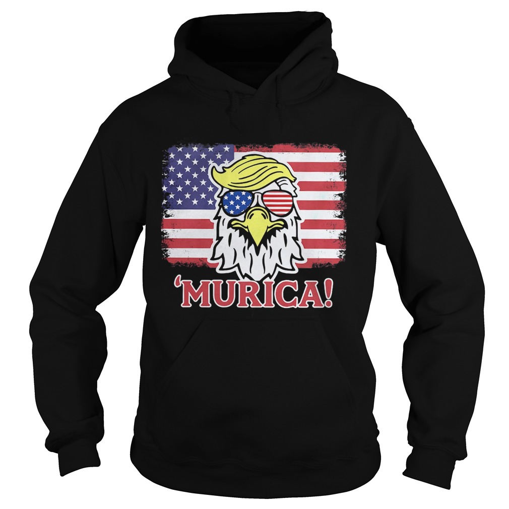 Murican wear glasses American flag  Hoodie