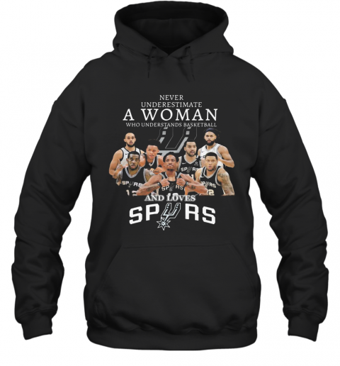 Never Underestimate A Woman Who Understands Basketball And Loves San Antonio Spurs T-Shirt Unisex Hoodie