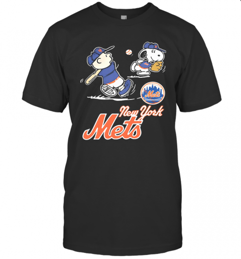 New York Mets Charlie Brown And Snoopy Players Baseball T-Shirt