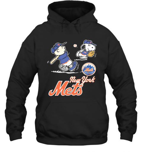 New York Mets Charlie Brown And Snoopy Players Baseball T-Shirt Unisex Hoodie
