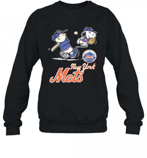 New York Mets Charlie Brown And Snoopy Players Baseball T-Shirt Unisex Sweatshirt