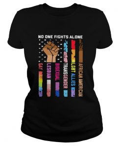 No One Fights Alone Black Lives Matter LGBT  Classic Ladies