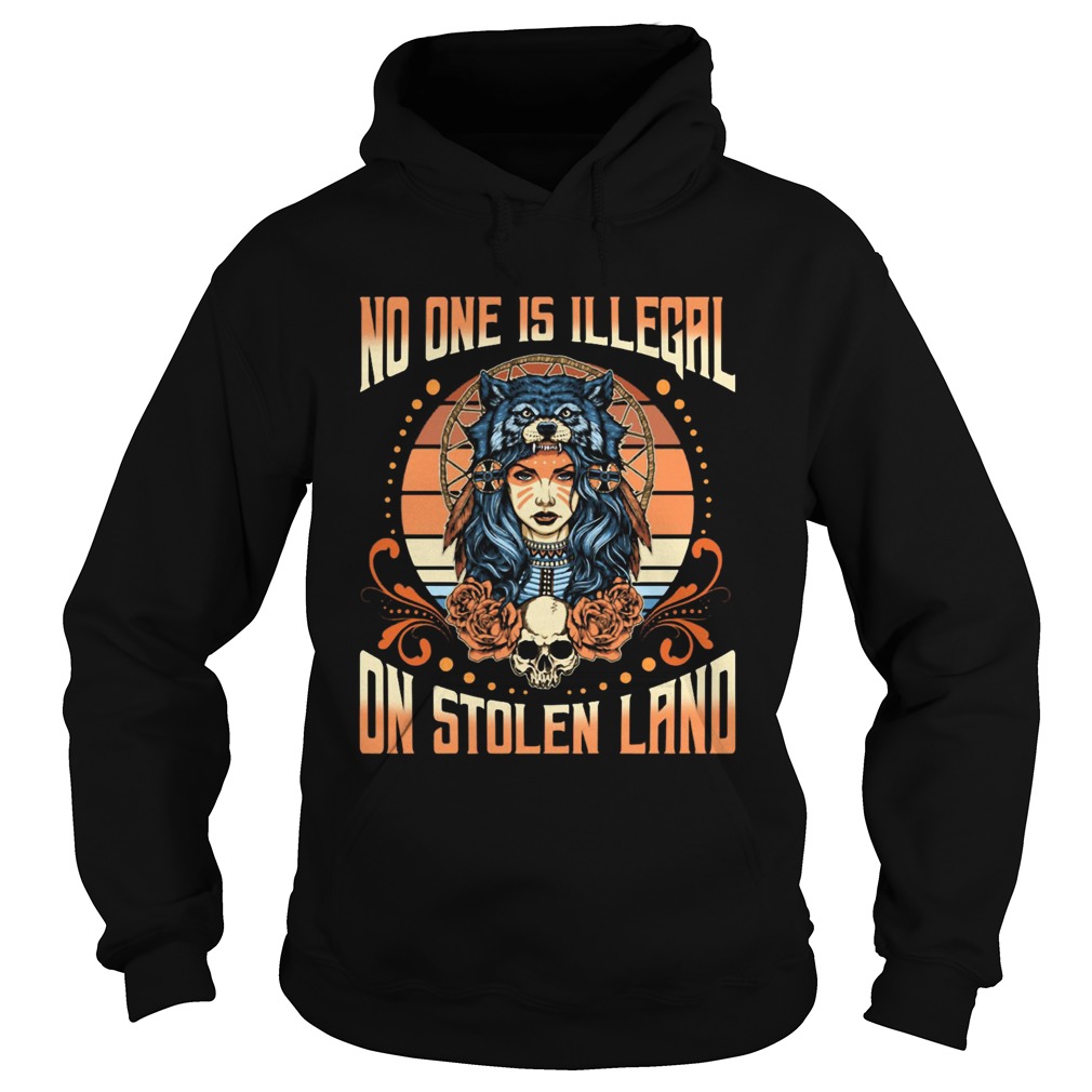 No One Is Illegal On Stolen Land Girl Skullcap Hoodie