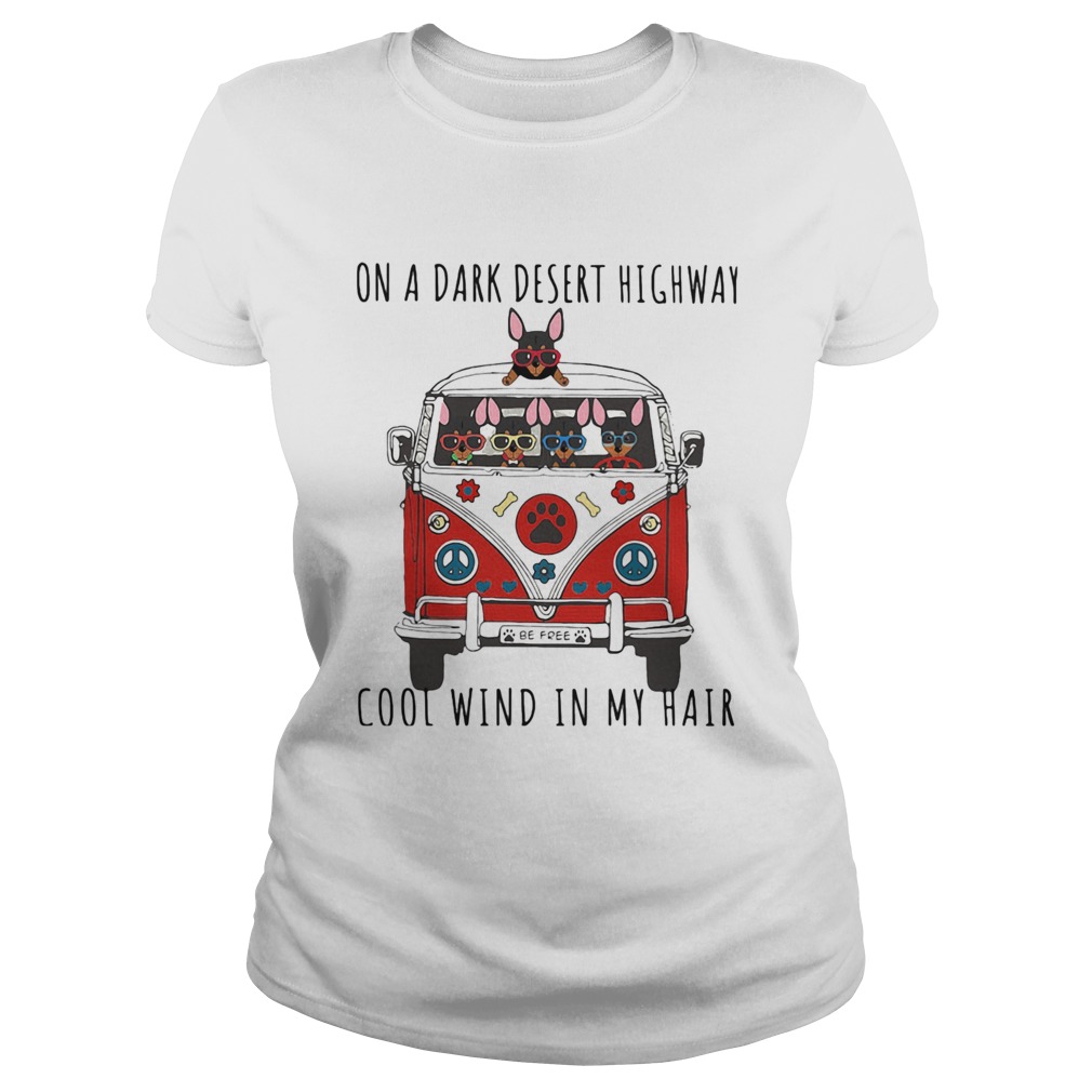 ON A DARK DESERT HIGHWAY DOG FEEL COOL WIND IN MY HAIR BE FREE CAR Classic Ladies