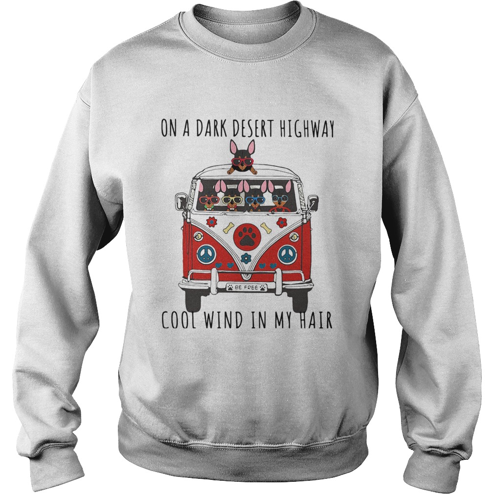 ON A DARK DESERT HIGHWAY DOG FEEL COOL WIND IN MY HAIR BE FREE CAR Sweatshirt