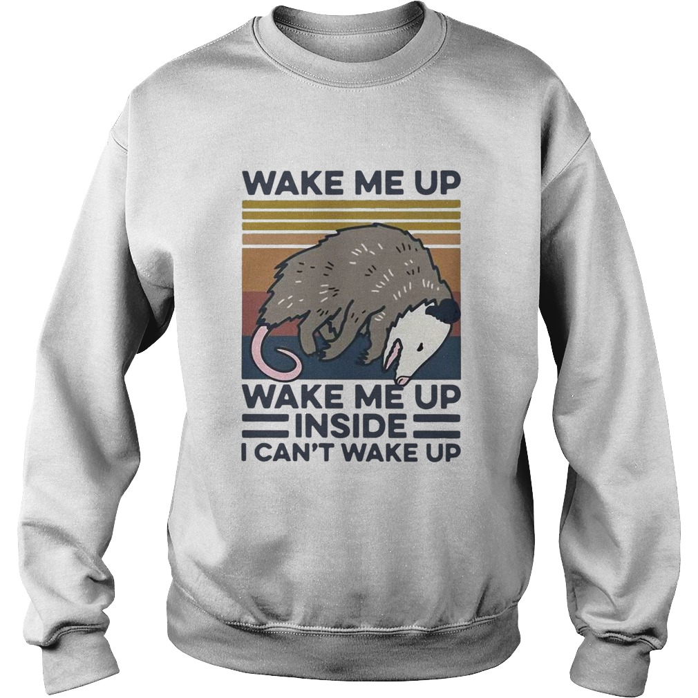 Opossum Wake Me Up Inside I Cant Wake Up Vintage Sweatshirt