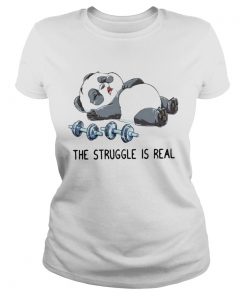 Panda The Struggle Is Real Bear Deadlift Funny Gym  Classic Ladies