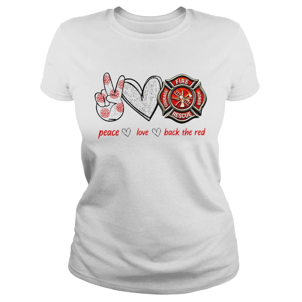 Peace Love Back The Red Classic Ladies