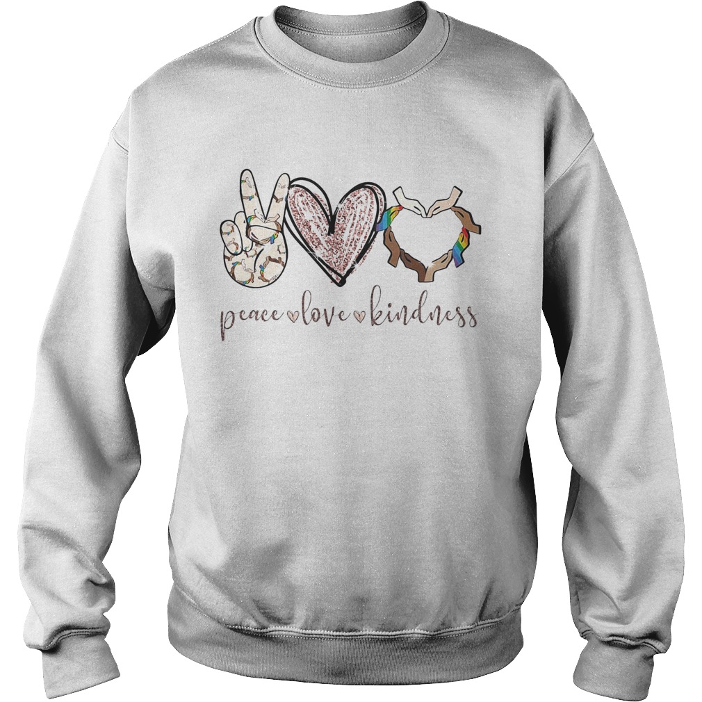 Peace Love Kindness Hands Black Lives Matter LGBT Sweatshirt