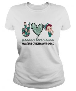 Peace love cure ovarian cancer awareness heart  Classic Ladies