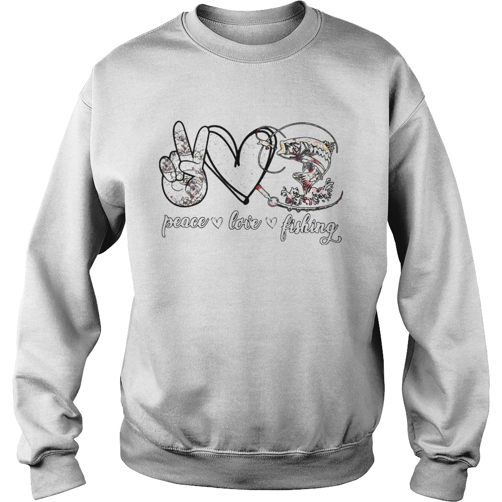 Peace love fishing classic Sweatshirt
