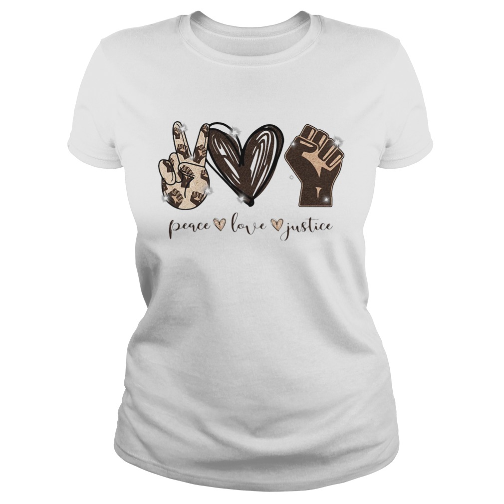 Peace love justice black lives matter Classic Ladies