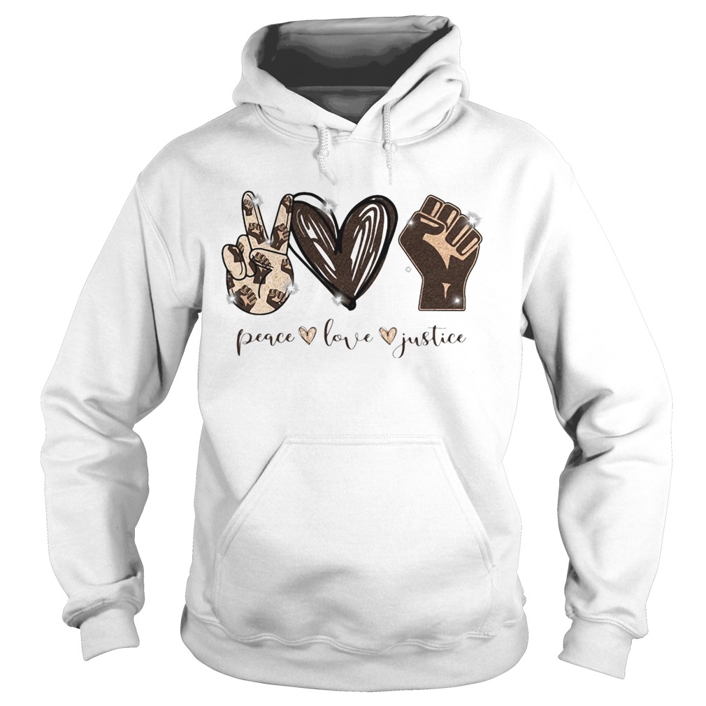 Peace love justice black lives matter Hoodie