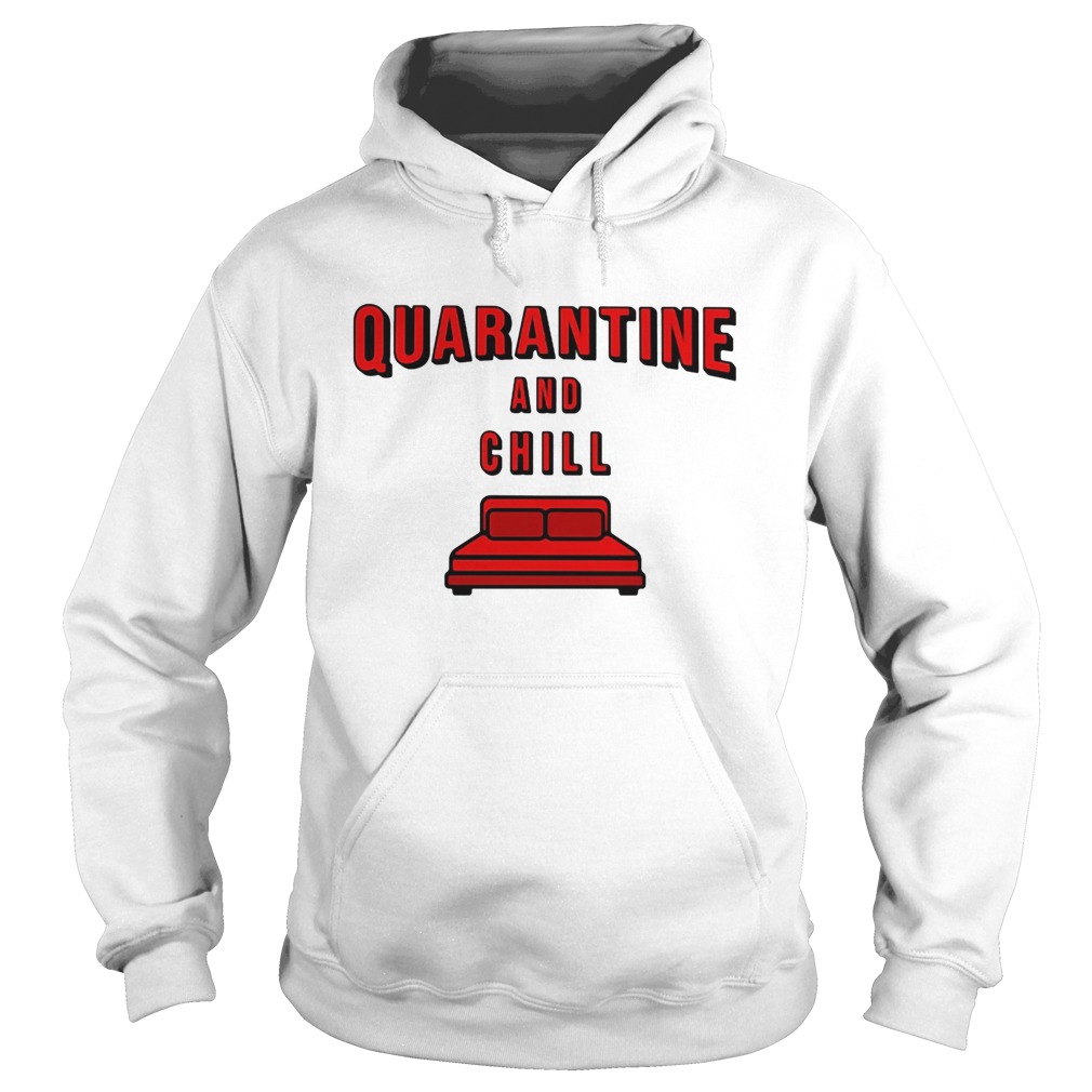 Quarantine and chill red bed  Hoodie