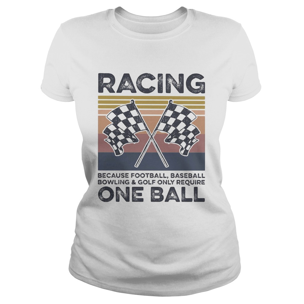 Racing One Ball Flag Vintage Retro Classic Ladies