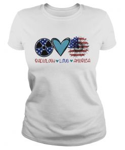 Radiology love heart sunflower American flag veteran Independence Day  Classic Ladies