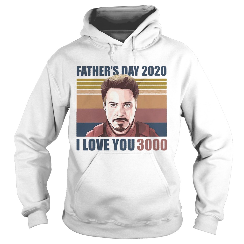 Robert downey jr iron man fathers day 2020 i love you 3000 vintage retro Hoodie