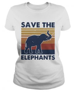 Save The Elephants Vintage  Classic Ladies