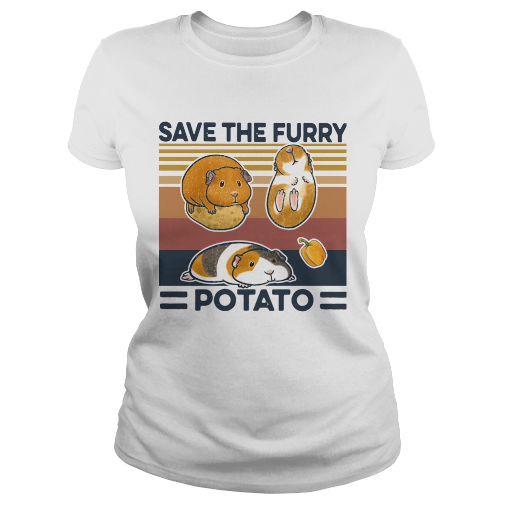 Save The Furry Potato Vintage Classic Ladies
