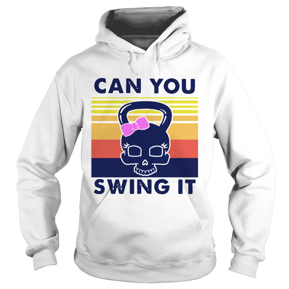 Skull Can You Swing It Vintage  Hoodie