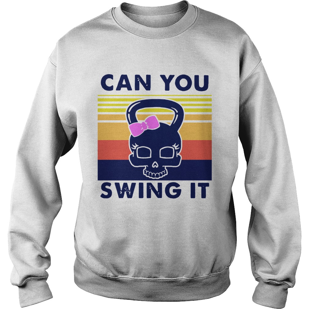 Skull Can You Swing It Vintage  Sweatshirt