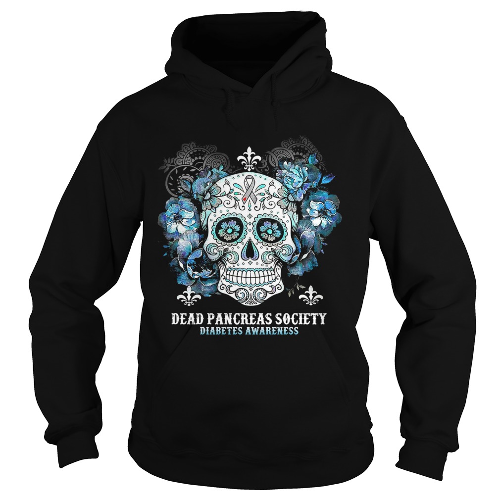 Skull Cancer Dead Pancreas Society Diabetes Awareness Hoodie