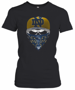 Skull Face Mask Notre Dame Fighting Irish Logo T-Shirt Classic Women's T-shirt