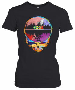 Skull Hippie Bear Water Reflection T-Shirt Classic Women's T-shirt
