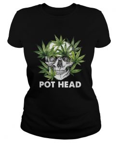 Skull Weed Pot Head  Classic Ladies