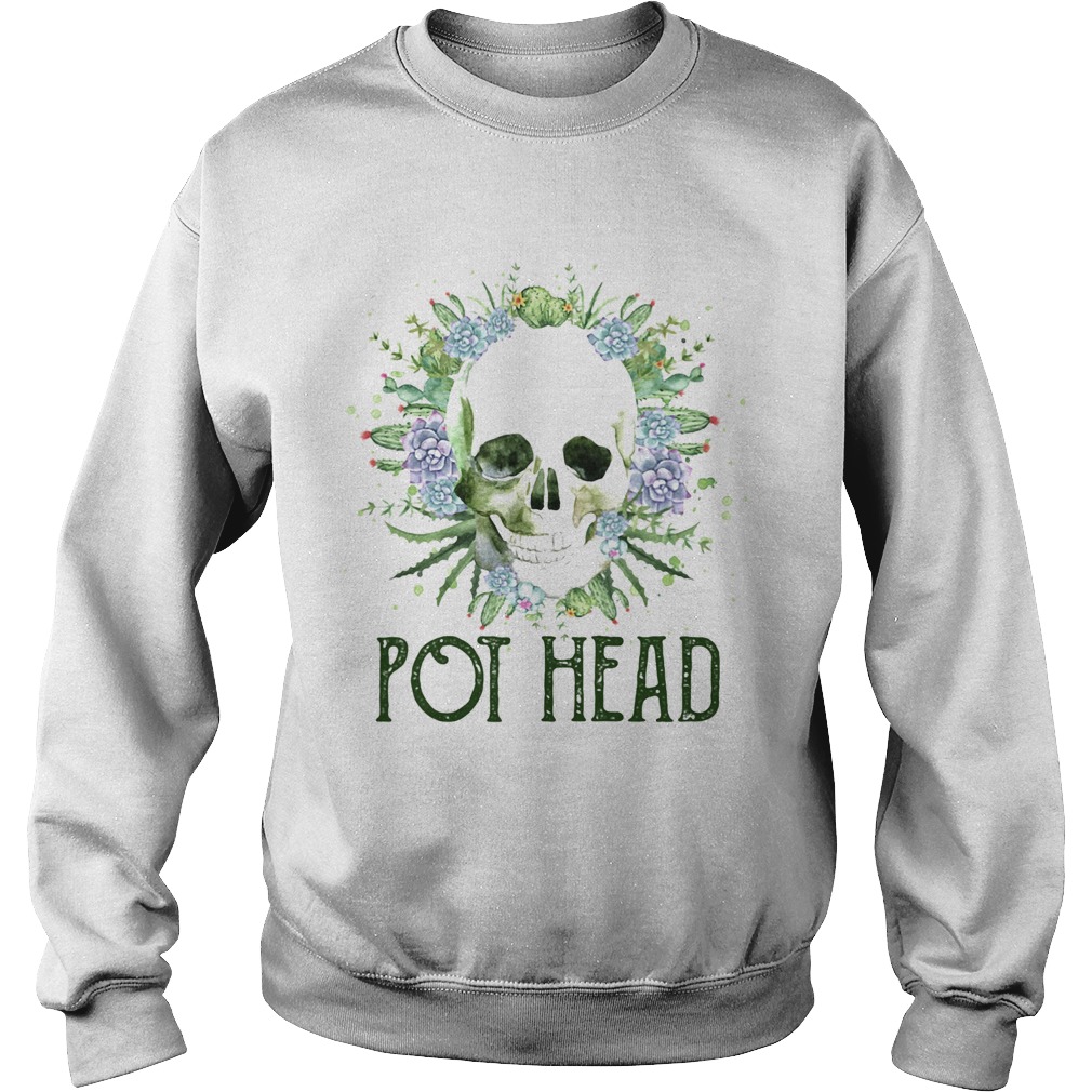 Skull cactus pot head  Sweatshirt