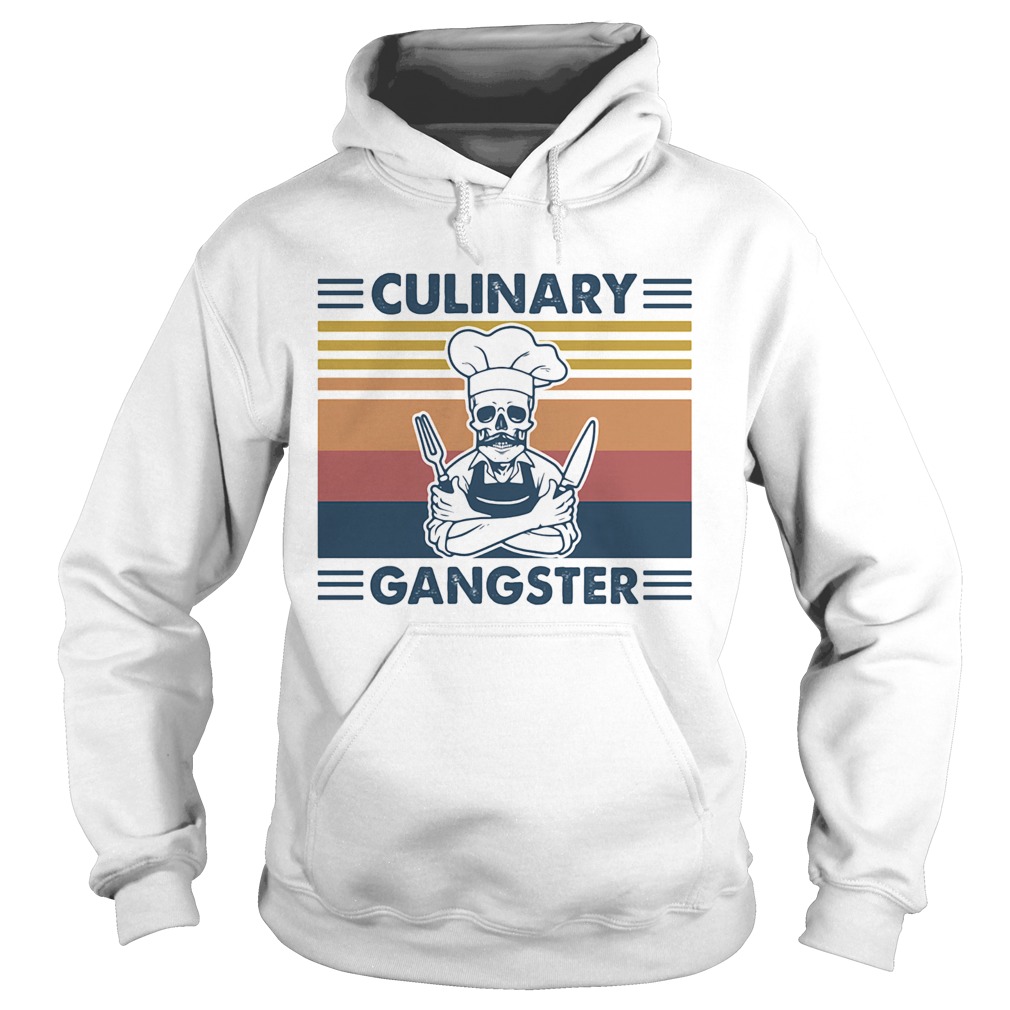 Skull chief culinary gangster vintage retro Hoodie