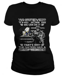 Skull veteran whatever the job is we can do it thats why the nation has a seabee american flag ind Classic Ladies