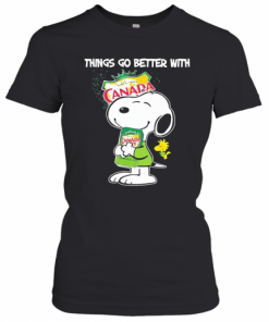 Snoopy And Woodstock Things Go Better With Canada Dry T-Shirt Classic Women's T-shirt
