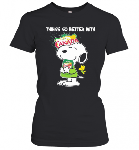 Snoopy And Woodstock Things Go Better With Canada Dry T-Shirt Classic Women's T-shirt