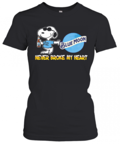 Snoopy Blue Moon Beer Never Broke My Heart T-Shirt Classic Women's T-shirt
