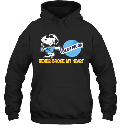 Snoopy Blue Moon Beer Never Broke My Heart T-Shirt Unisex Hoodie