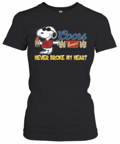 Snoopy Coors Banquet Beer Never Broke My Heart T-Shirt Classic Women's T-shirt