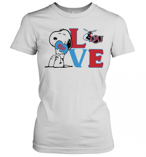 Snoopy Love Dsu Delaware State University Heart T-Shirt Classic Women's T-shirt