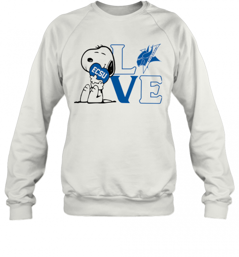 Snoopy Love Ecsu Elizabeth City State University Heart T-Shirt Unisex Sweatshirt