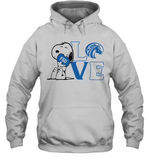 Snoopy Love Fsu Fayetteville State University Mascot Heart T-Shirt Unisex Hoodie