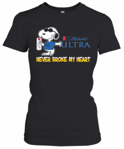 Snoopy Michelob Ultra Beer Never Broke My Heart T-Shirt Classic Women's T-shirt