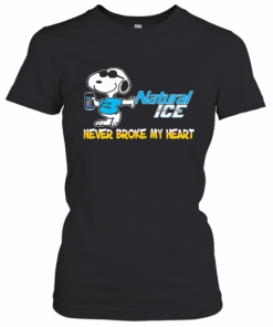 Snoopy Natural Ice Beer Never Broke My Heart T-Shirt Classic Women's T-shirt
