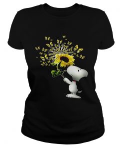 Snoopy Sunflower And Butterfly  Classic Ladies