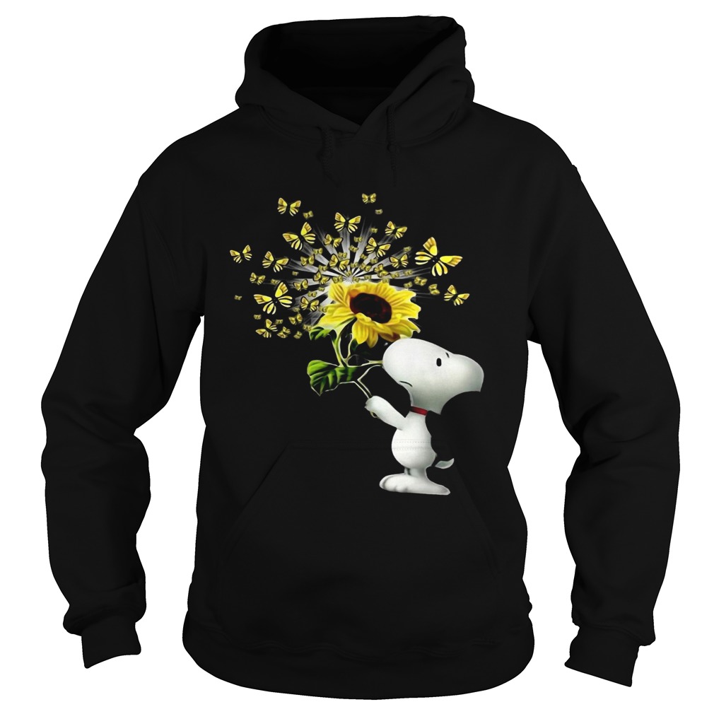 Snoopy Sunflower And Butterfly  Hoodie