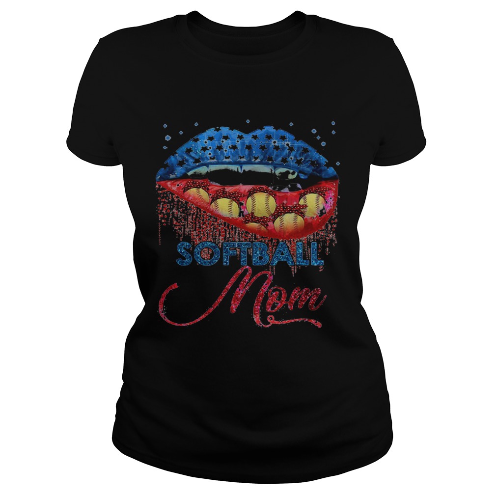 Softball Mom Lips Color Classic Ladies