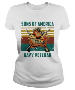 Sons of america navy veteran vintage retro  Classic Ladies